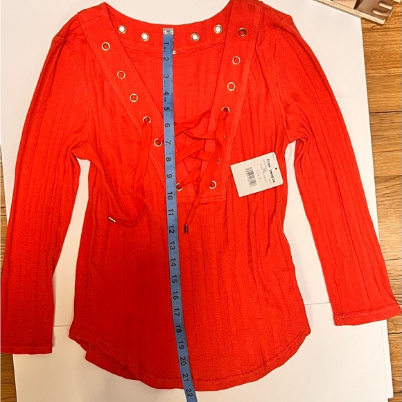 Free People Ice Cold Lace- Up Top - Picture 6 of 6